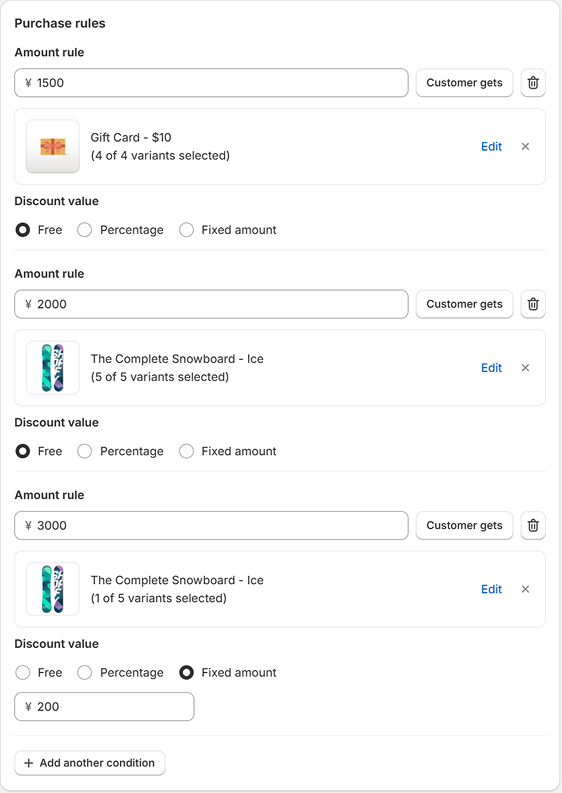 Unlimited Discount Rules with Powerful Product Filters